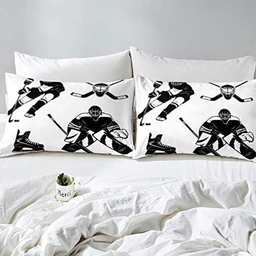 Feelyou Boys Hockey Duvet Cover Set Twin 2Pcs