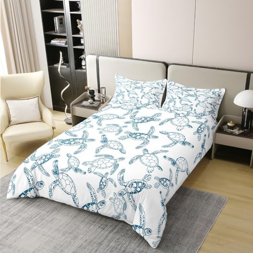 Feelyou Kids Sea Turtle Duvet Cover Set
