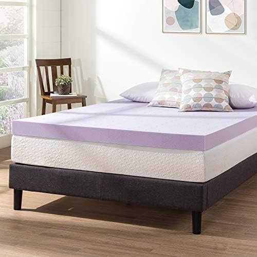 Mellow 4 Inch Ventilated Memory Foam Mattress Topper Queen 1