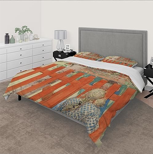 RIVINE Kids Duvet Cover Set 3 Pieces with 4 Ties Twin XL