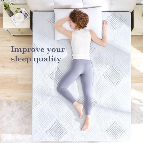 SINWEEK 3 Inch Gel Memory Foam Mattress Topper Full Size