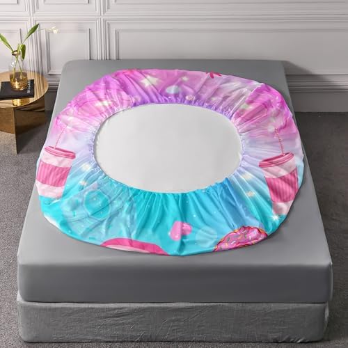 UEVBF Axolotl Cartoon Bed Set Twin Fitted Sheet Set