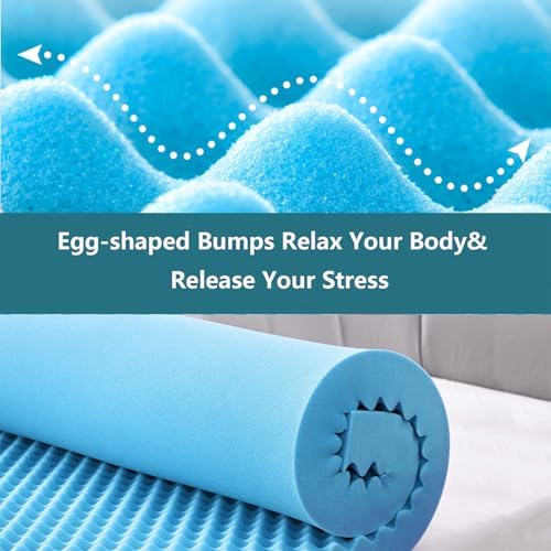 WhatsBedding Memory Foam Mattress Topper 5 Inch Comfort Cloud