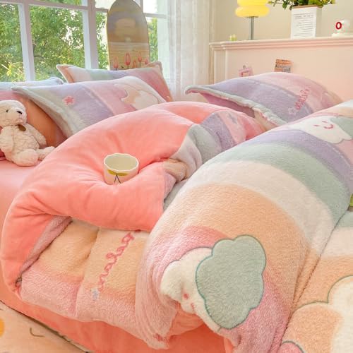 CinYana Rainbow Duvet Cover Set Twin Size 1