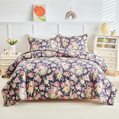 Joyreap 3pcs Floral Cotton Comforter Set for Girls 1