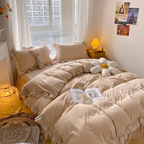 MOOWOO 3-Piece Duvet Cover Set with Zipper Closure