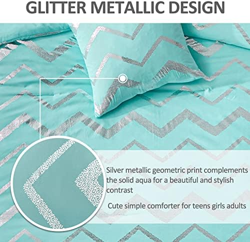 Menghomeus Aqua Comforter Set Twin Size 1
