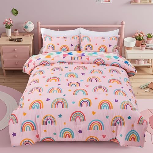 Holawakaka Boho Rainbow Bed in a Bag Set for Girls