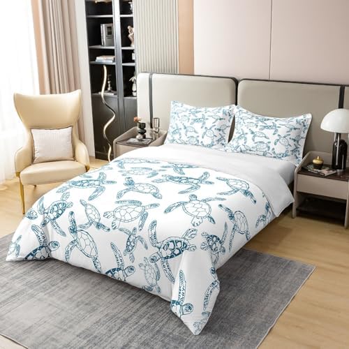 Feelyou Kids Sea Turtle Duvet Cover Set