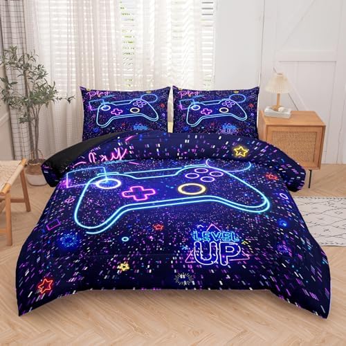 NINENINE Gaming Comforter Set for Boys Kids Queen Size
