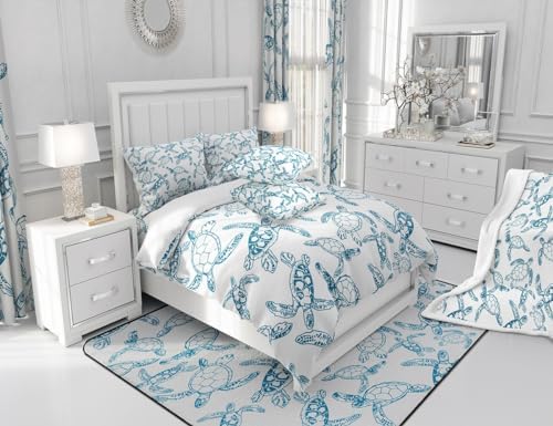 Feelyou Kids Sea Turtle Duvet Cover Set
