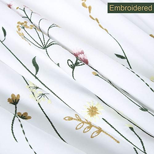 YINFUNG Queen Duvet Cover Set 3PC Floral Cotton Wildflower Embroidered