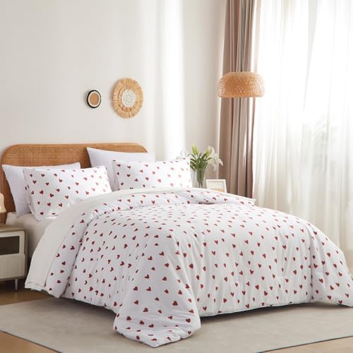 Nayoroom Kawaii Heart Comforter Set Queen Size