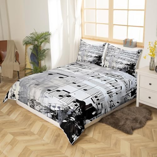 Feelyou Music Duvet Cover Queen Size with Zipper