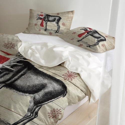 LooPoP Christmas Comforter Set California King 3 Piece