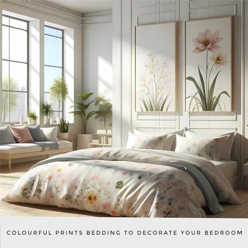 REALIN Blossom Rose Duvet Cover Set for Kids