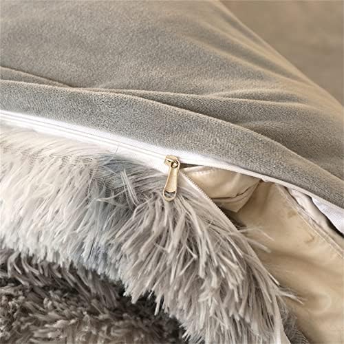 Shaggy Plush Faux Fur Duvet Cover Set Queen