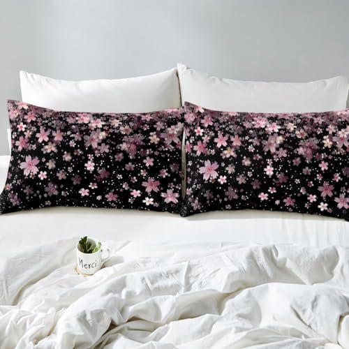 Feelyou Cherry Blossoms Fitted Sheet Set Twin Size Kids