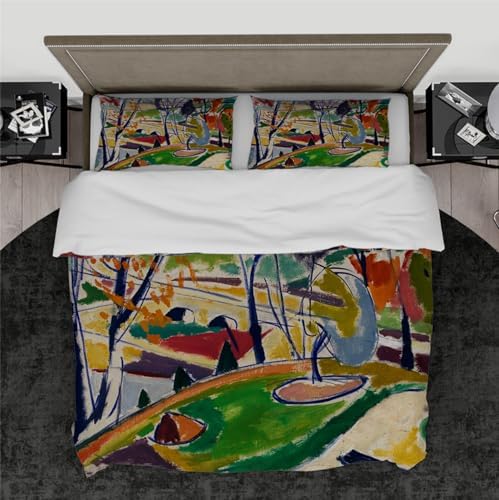HOBBOY Duvet Cover Set Anime Cartoon 3 Pieces Twin XL with Zipper