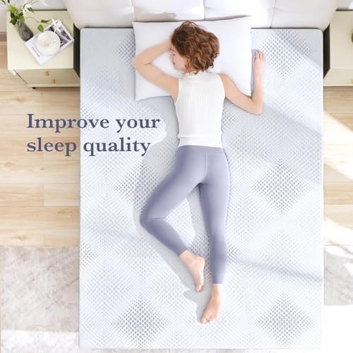 SINWEEK 3 Inch Gel Memory Foam Mattress Topper Twin Size