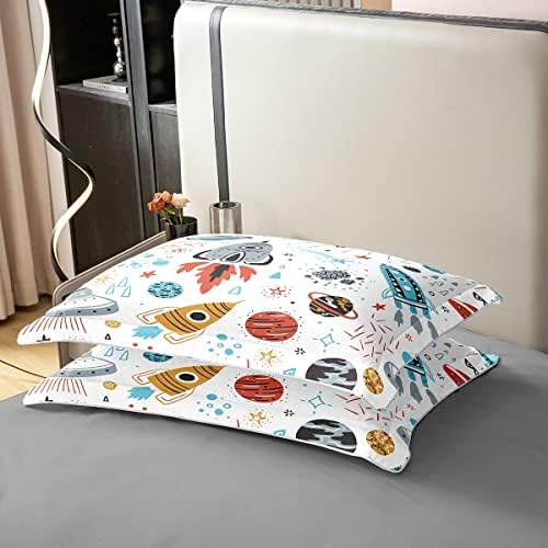 Erosebridal Organic Cotton Space Duvet Cover Set