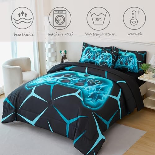 ZRNBAST Game Console Comforter Set for Kids 1