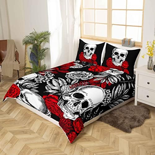 Feelyou Skull Print Duvet Cover Set King Size