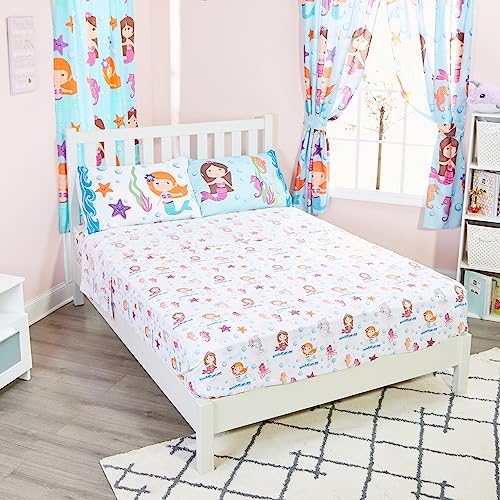 EVERYDAY KIDS Mermaid Kids Bed Sheet Set 4-Piece