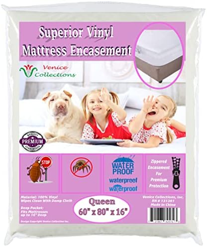 Superior 8 Gauge Waterproof Queen Mattress Encasement Cover