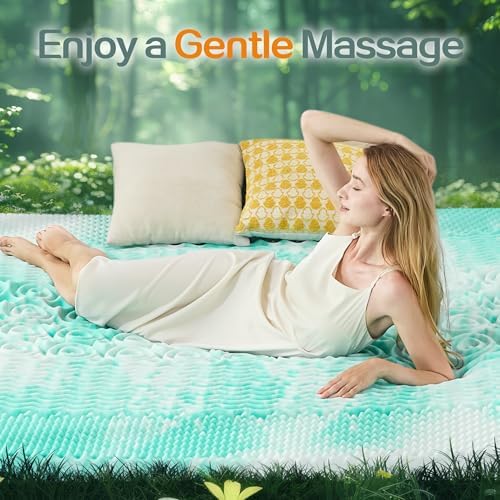 SINWEEK 2 Inch Mattress Topper Green 5-Zone Pressure Relief