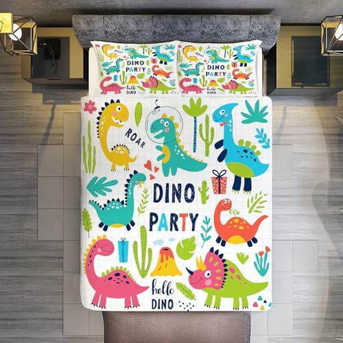 Cute Dinosaur Comforter Set - 104x90