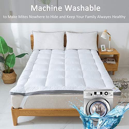 SUFUEE Mattress Topper Twin - 2inch Extra Thick Luxury Down Alternative Pillow Top