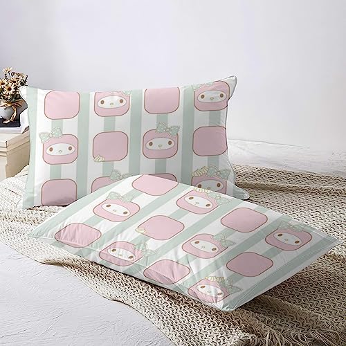 DIEZ Girls Cute 3D Printed Anime Bedding Set 3 Pieces