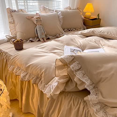 MOOWOO 3-Piece Duvet Cover Set with Zipper Closure
