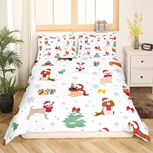 Feelyou Christmas Duvet Cover 3Pcs Set