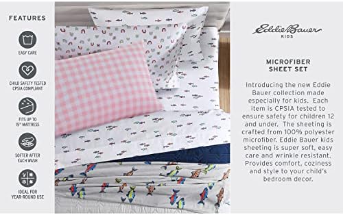 Eddie Bauer Kids Twin XL Sheet Set Stain Resistant