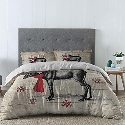 LooPoP Christmas Comforter Set California King 3 Piece