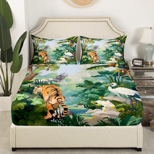 Castle Fairy Tiger Animal Bed Sheet Set 4 Piece 1