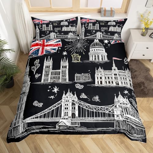 Feelyou Girls Big Ben Duvet Cover Set 1