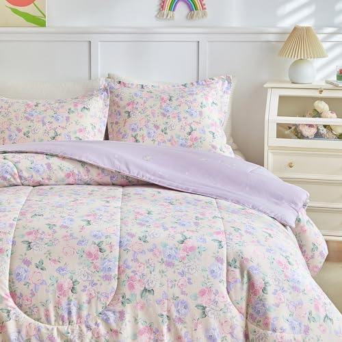 Joyreap 3Pcs Floral Cotton Comforter Set for Girls 1