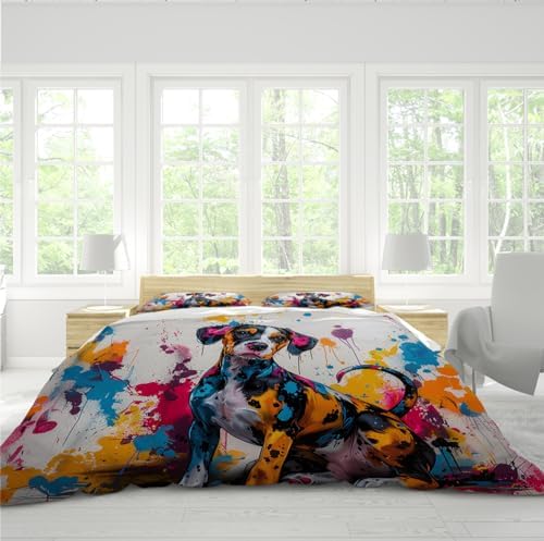 HOBBOY Dog Duvet Cover Set 3pc Twin XL