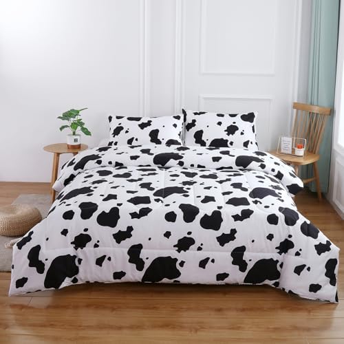 PERFEMET Cow Print Comforter Set Full Size 3-Piece
