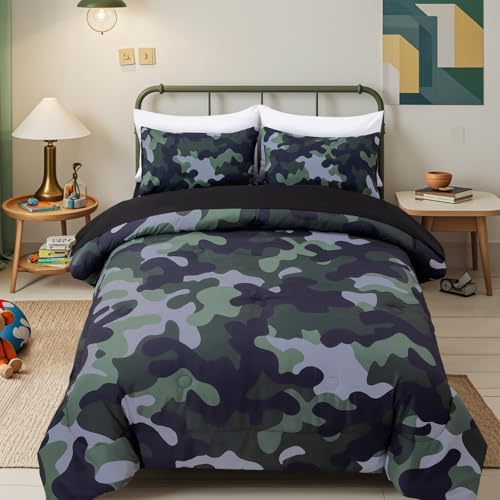 Holawakaka Twin Camouflage Bedding Set 5 Piece