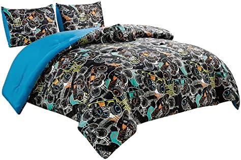 Chezmoi Collection Monster Truck Comforter Set Twin Size 3-Piece