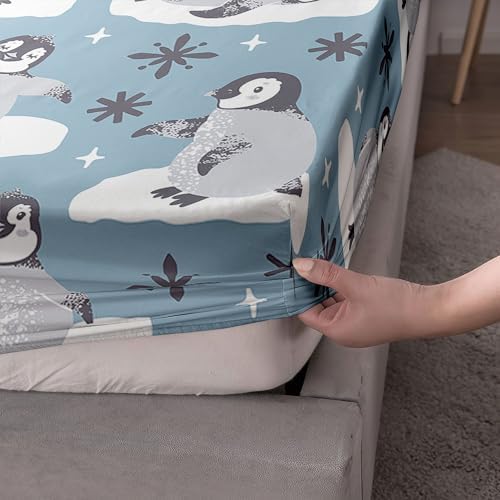 Cute Penguin Kids Sheet Set - 4Pcs Twin Bedding