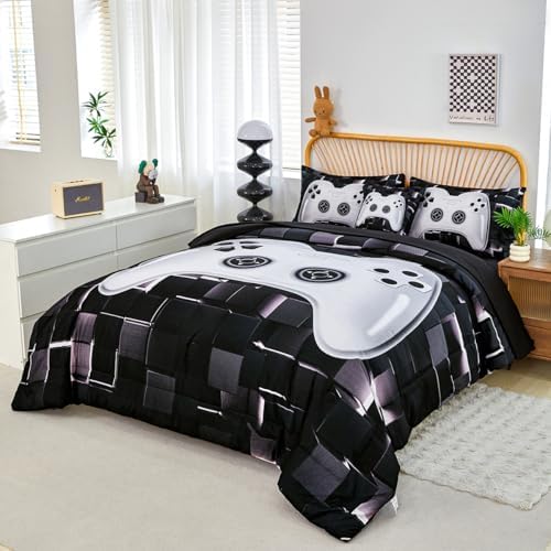 PERFEMET 6 Pcs Gamer Comforter Set Twin Size