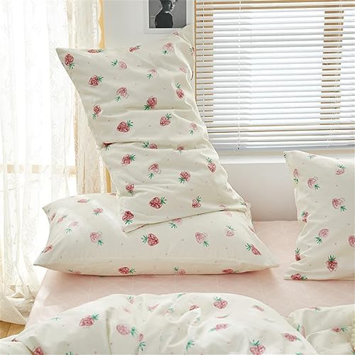 DREAMINGO Cotton Strawberry Duvet Cover Set 1