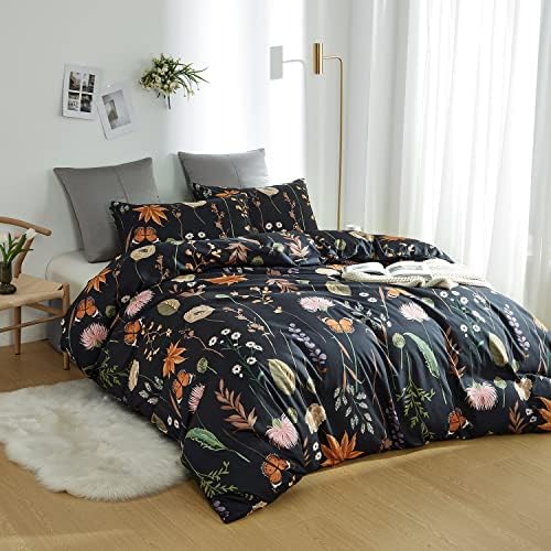 CoutureBridal Floral Duvet Cover Set Queen Size