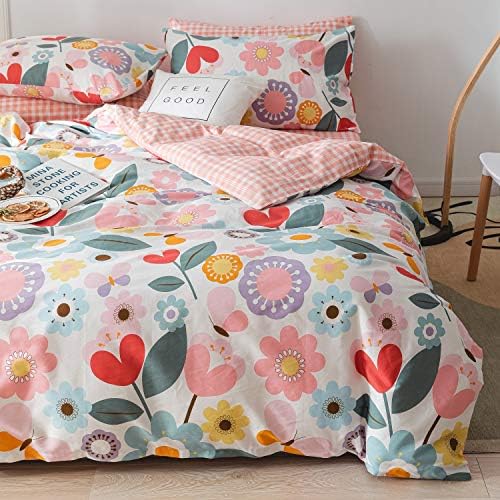 Floral Botanical Duvet Cover Set Queen 3pc