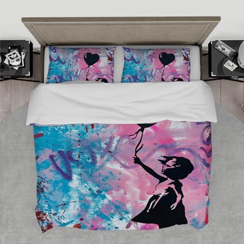 Graffitic Kids Bedding Set with Zipper 3 Pieces